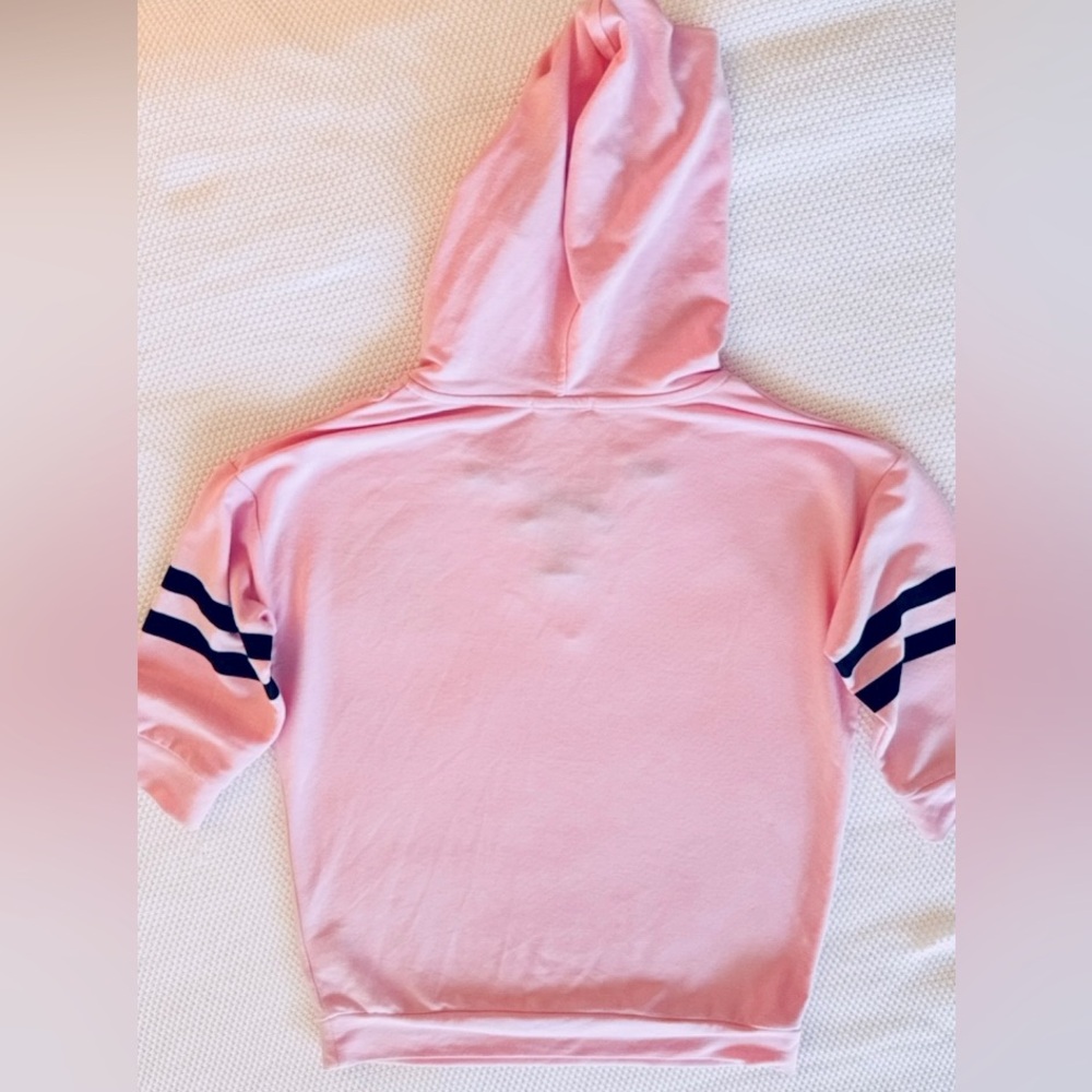 BEAUTEES Girls Pink Lace-Up Kids Hoodie Long Sleeve Tee Sporty T-shirt - Picture 3 of 14